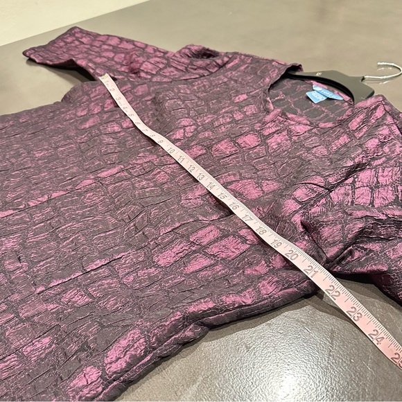 Vintage KORET Purple Textured Open Front Blazer Jacket, Size Large - Picture 4 of 6